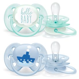   Philips AVENT SCF222/01 Ultrasoft Text játszócumi 0-6hó fiús 2db
