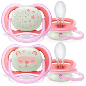   Philips AVENT SCF376/22 ultra air éjszakai játszócumi - lányos 6-18hó 2db