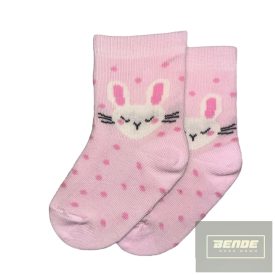 Topp Baba zokni/Bokazokni rózsaszín nyuszi