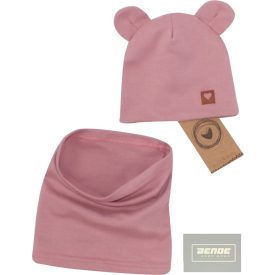   Zyzio&Zuzia -dupla  pamut sapka,fülecskés+csősál szett -hanga