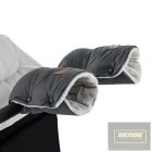 PETITE&MARS Téli szett Jibot 3in1 bundazsák + kézmelegítő kesztyű babakocsira Jasie Charcoal Grey