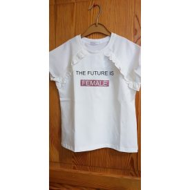 Chipi&Chips rövid ujjú felső-fodorbetéttel 