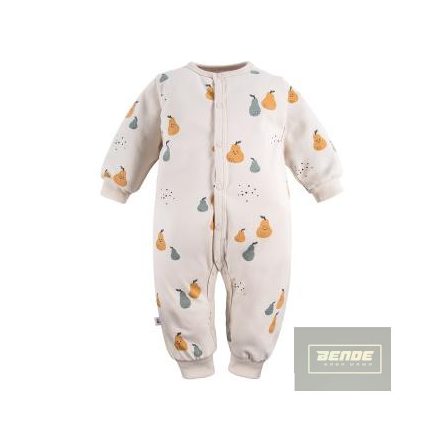 EEVI hosszu ujjú ,lábfej nélküli ,patentos   rugdalózó  B/S PEARFECT PRINT ECRU