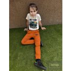 KILLY pamut  sportnadrág ,szűkszárú , passzés -rozsda