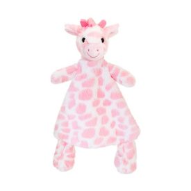 Plüss zsiráf nyunyakendő 25cm  Rózsaszín