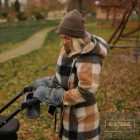 PETITE&MARS Téli szett Jibot 3in1 bundazsák + kézmelegítő kesztyű babakocsira Jasie Sweet Toffee