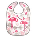   Canpol babies műanyag zsebes előke-tépőzáras-JUNGLE  rózsaszín