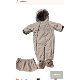   Welsofttal bélelt ,téli átalakítható overálzsák ,sállal -mogyoró