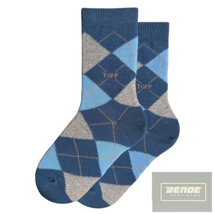 Topp  Gyermek bokazokni kék-szürke kárókocka