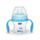 Chicco Natural Feeling csőrös itatópohár - kék mintás 6h +