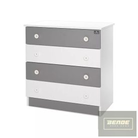 Lorelli Komód - White & Stone Grey