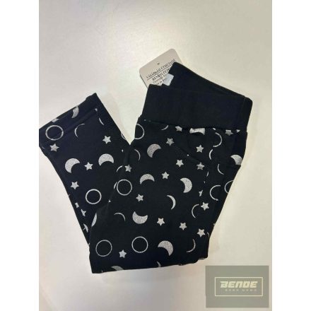 Chipi&Chips kislány középvastag nadrág fekete -ezüst mintával