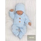 Zyzio&Zuzia 3 részes kötött babakelengye szett-világoskék