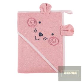   EEvi kapucnis frottír fürdőlepedő MELLOW rózsaszín 100x100cm  