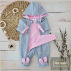 Zyziy & Zuzia  Átmeneti  overál rózsaszín-szürke (tavasz-nyár)