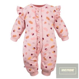   EEVI Fluffy Tails kislány pamut rugdalózó-rózsaszín ,lábfej nélküli