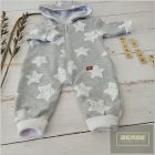 Zyzio&Zuzia kisfiú pamut overál/tavasz -nyár /szürke-fehér csillagok