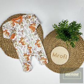   MROFI hosszu ujjú  pamut rugdalózó ,patentos --Állatok-róka