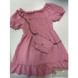 Rózsaszín  ruha , vállra akasztható kistáskával 