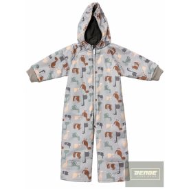WIKIDS Soft shell , vízlepergetős overál -bézs dínós