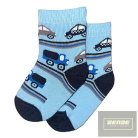 Topp Baba zokni/Bokazokni világoskék autók