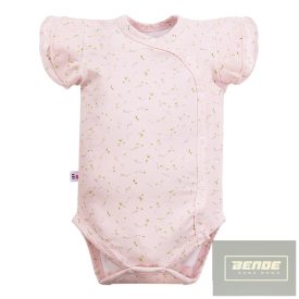   EEVI meadow fodros ujjú átlapolós body -rózsaszín ,virágmintás