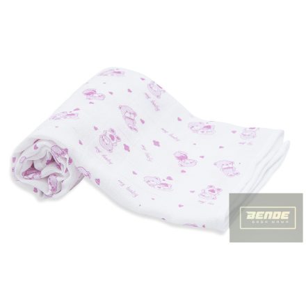 Scamp tetra textil pelenka/Rózsaszín Macis