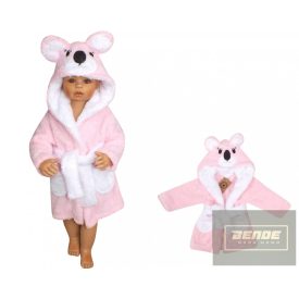   Zyzio&Zuzia cuki -figurás köntös -fehér-szürke rózsaszín Koala