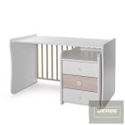 Lorelli Maxi Plus kombi ágy 70x160 -Trio White/Ligh Oak