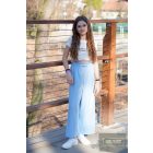 Chipi&Chips,nyári, bőszárú nadrág-világoskék