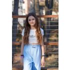 Chipi&Chips,nyári, bőszárú nadrág-világoskék