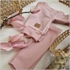 Kazum túlméretezett gyerek pulóver és leggings szett-rózsaszín