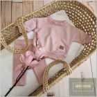 Kazum túlméretezett gyerek pulóver és leggings szett-rózsaszín