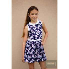   Chipi&Chips nagylány hagyma fazonú ruha -sötétkék-mintás