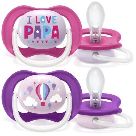  Philips AVENT SCF080/04 Ultra air játszócumi Text 6-18 hó lányos 2 db