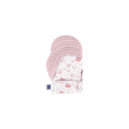 Kikkaboo bébikesztyű szilikonos rágókával 0m+-rózsaszín