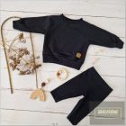Kazum túlméretezett gyerek pulóver és leggings szett-fekete