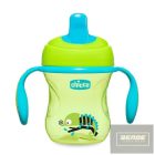 CHICCO Training Cup 2in1 gyakorló-itatópohár kivehető szeleppel zöld  AJÁNLOTT KOR: 6H +
