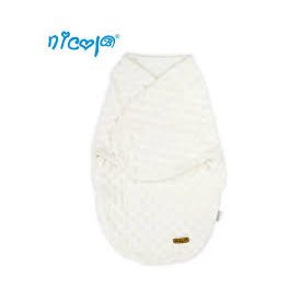 Bélelt,minky téli alvózsák-fehér