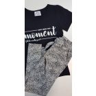 Killy nagylány rövid ujjú felső-Moment-fekete