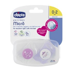   Chicco Physio Micro könnyű újszülött-cumi 0-2 hó (2 db-os)rózsaszín