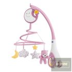 CHICCO Next 2 Dreams zenélő forgóka - éjszakai fény -rózsaszín