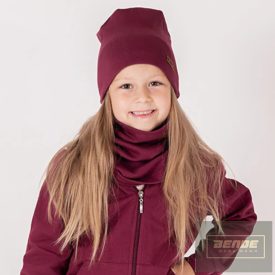 Nicol Sapka + csősál szett, bordó  Alisa 