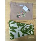 Chipi & Chips virágmintás rövid ujjú felső- bézs