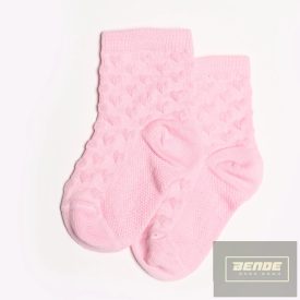 Topp Baba zokni/Bokazokni rózsaszín dudor szívekkel