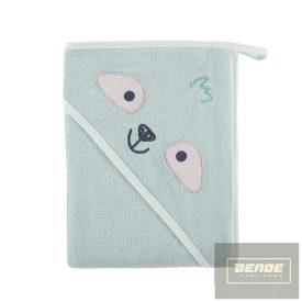   EEvi kapucnis frottír fürdőlepedő MELLOW menta100x100cm  