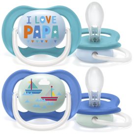   Philips AVENT SCF080/03 Ultra air játszócumi Text 6-18 hó fiús 2 db