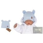 Zyzio&Zuzia -dupla pamut sapka,fülecskékkel -babakék