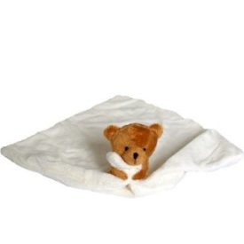 Plüss állatos nyunyakendő 30cm /Drapp maci