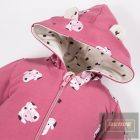 EEvi Dogs&Spots kislány,lábfejes pamut overál